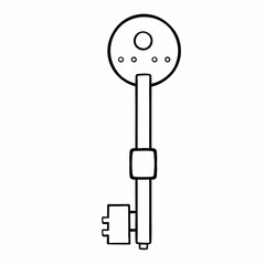 Key line black, vector illustration eps10
