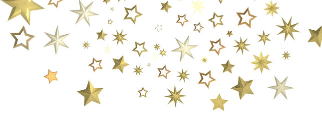 Galactic Christmas Descent: Enthralling 3D Illustration of Falling Holiday Stars from the Cosmos