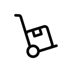 Trolley icon in trendy outline style isolated on white background. Trolley silhouette symbol for your website design, logo, app, UI. Vector illustration, EPS10.