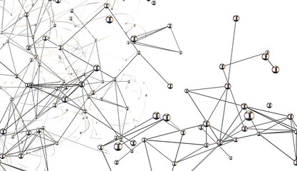 Abstract futuristic - technology with polygonal shapes on dark blue background.