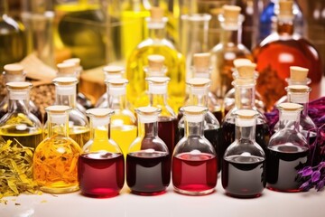 collection of raw materials used in perfume manufacturing