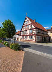 Historischer Ortskern der Stadt Fladungen in der Rhön, Landkreis Rhön-Grabfeld,...