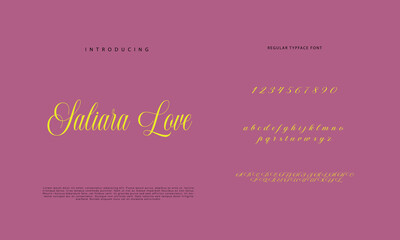 Abstract Calligraphy font alphabet. Minimal modern urban fonts for logo, brand etc. Typography typeface uppercase lowercase and number. vector illustration
