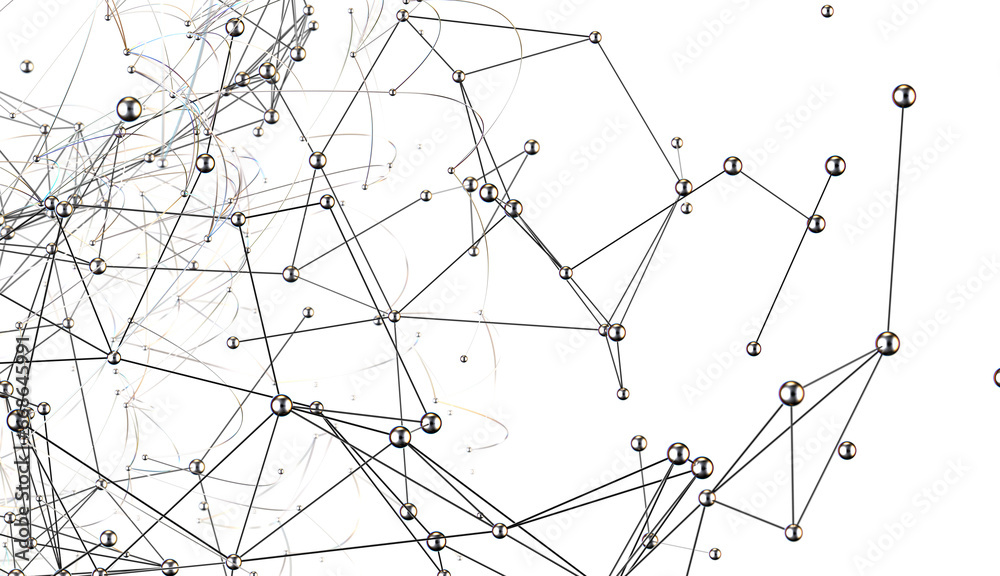 Poster Big data and artificial intelligence concept. Machine learning and cyber mind domination