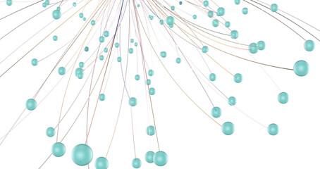 Concept of AI technology, Motion of digital data flow.
