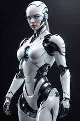 Fototapeta na wymiar Intelligent robots for the world of the next era