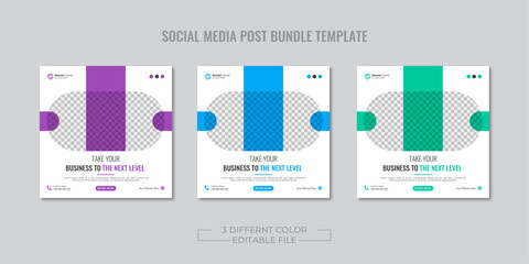 Business social media post template