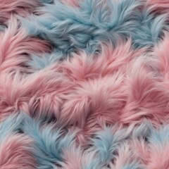 Pink and blue fur seamless texture pattern