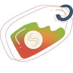 Black Friday Cute Banknote  Price Tag