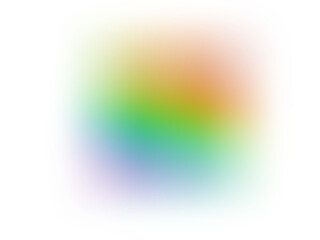 Rainbow gradient design element on transparent background