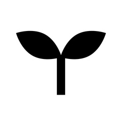 Sprout silhouette icon. Sprouting. Vector.