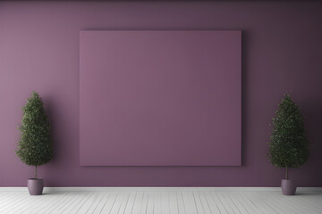purple room with window and grass