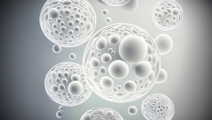 Cytoplasm cells medical background ovulation molecule. Generative Ai