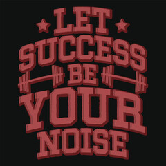 Gym or fitness typography tshirt design