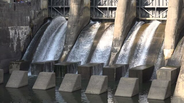 A small dam generates hydropower in Pokhara, a city in Nepal
