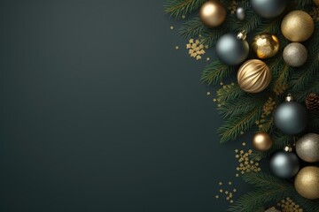 Naklejka na ściany i meble Christmas and new year background. 3 d illustration, 3 d rendering.