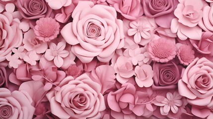 pink roses background generated by AI tool