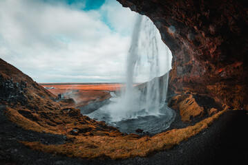 Seljalandsfoss waterfall - Powered by Adobe