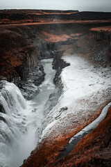 Gullfoss waterfall, Hvita river, Golden Circle Route, Iceland, Europe