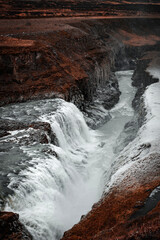 Gullfoss waterfall, Hvita river, Golden Circle Route, Iceland, Europe