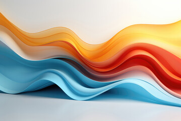 Abstract futuristic yellow blue white background in the form of waves