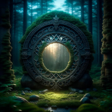 Celtic mystical portal  to the magical world