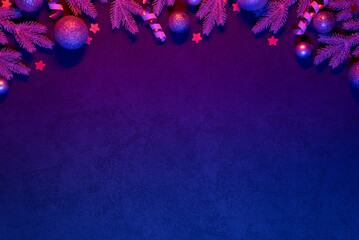 Festive Christmas Design Backdrop with Ornamental Frame