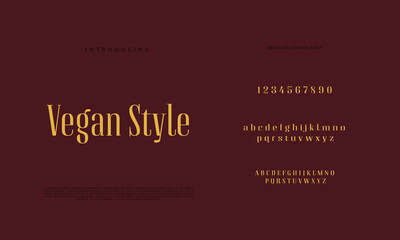 Abstract Calligraphy font alphabet. Minimal modern urban fonts for logo, brand etc. Typography typeface uppercase lowercase and number. vector illustration
