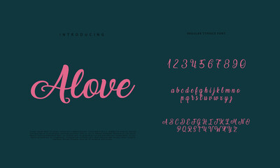 Abstract Calligraphy font alphabet. Minimal modern urban fonts for logo, brand etc. Typography typeface uppercase lowercase and number. vector illustration
