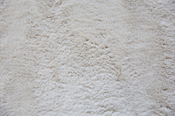 texture of white fur carpet