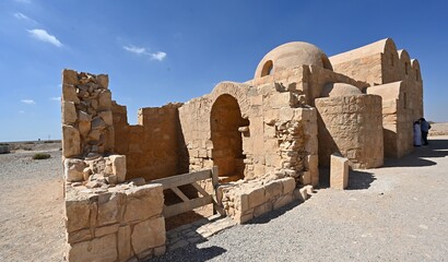AMRA DESERT CASTLE – shameful frescoes,
Historic Building,  UNESCO, Jordan