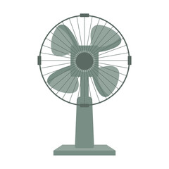 Fan in flat style. Modern electric fan for airing the room. Icon, vector