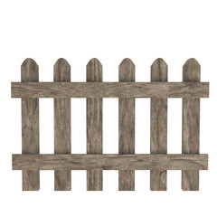Obraz premium 3D rendering illustration of a wooden fence