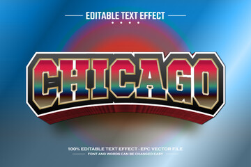 Chicago 3D editable text effect template