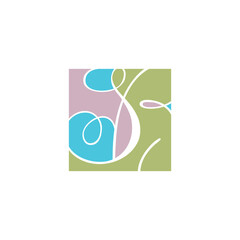 Abstract floral letter s logo design, Brand Identity, flat icon, monogram, business, editable, eps, royalty free image, corporate brand, creative, icon