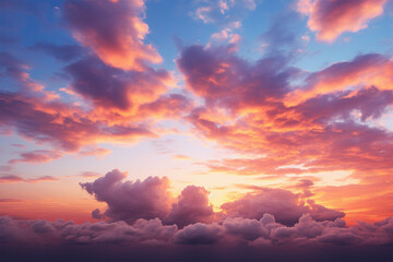sunset in the clouds, romance