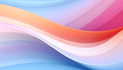 Fototapeta premium Abstract pastel background with waves. Gradient wavy wallpaper. 