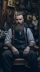 Fototapeta na wymiar portrait of a man barber