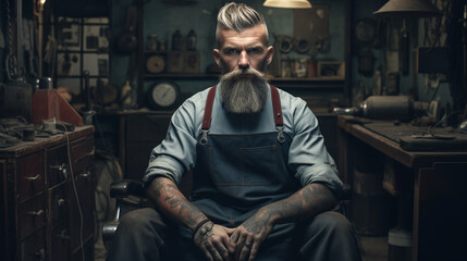 Naklejka premium barber