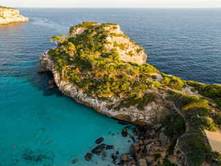 natural beach calo des moro, Mallorca, Majorca, Spain