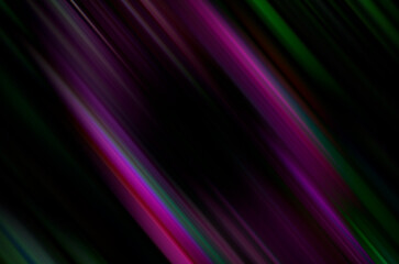Multi-colored diagonal bright stripes on a black background. Abstract background for design, web.
