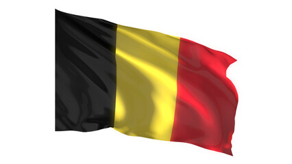 Belgium national flag on white background.