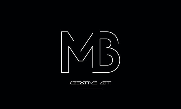 BM, MB, B, M abstract letters logo monogram