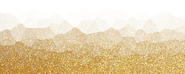 Abstract gold glitter background with layers and transparency - obrazy, fototapety, plakaty