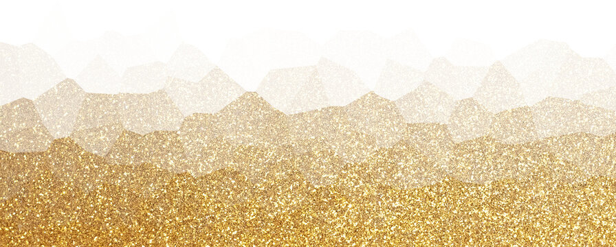 Abstract gold glitter background with layers and transparency