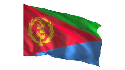 Eritrea national flag on white background.