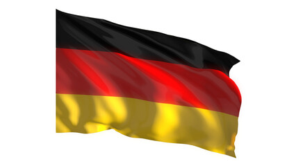 Germany national flag on white background.