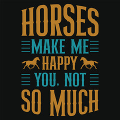 Fototapeta premium Best awesome horse riding or racing typography vintage graphics tshirt design