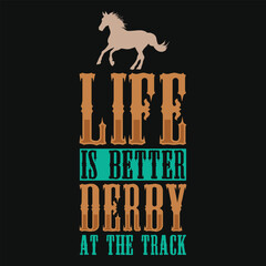 Best awesome horse riding or racing typography vintage graphics tshirt design