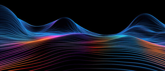 abstract fractal background with RGB waves